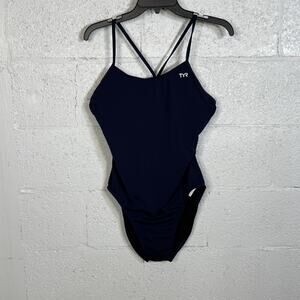 TYR Women's Durafast Solid Swimsuit navy XXL(38) $70